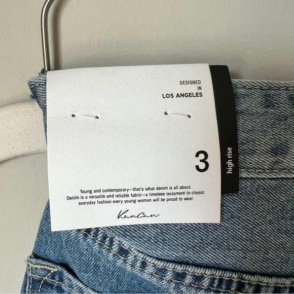 NEW Kancan High Rise Distressed Denim Shorts size 3 - Picture 3 of 4